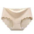thumbnail image 6 of Women's Silk Underwear Panties Soft Seamless Briefs Breathable Solid Color Mid Rise Triangle Underwear 5 packs, 6 of 6