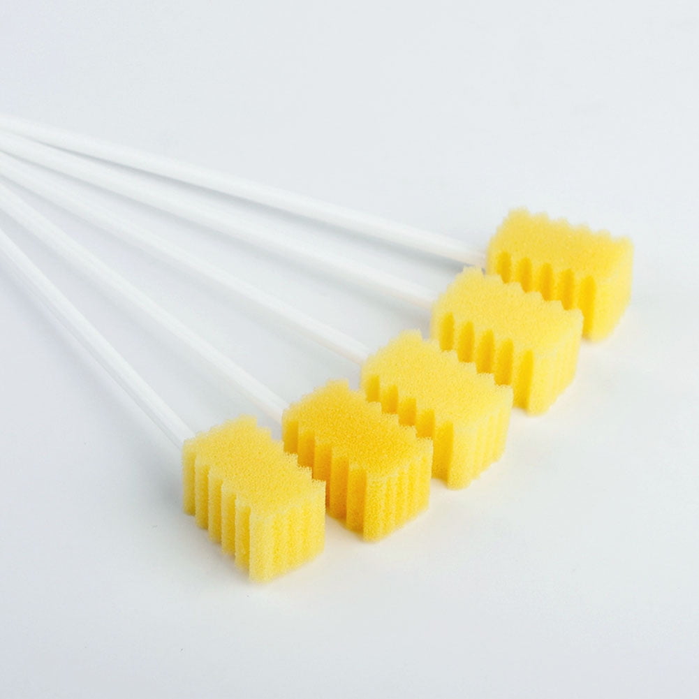 Oral Swabs Disposable 360 Pcs Each Individually Wrapped Packing Swabsticks Toothettes Mouth Swabs Sponge Dental Care Zigzag Wave Shaped Multi-color 6 Color Soft Foam Tip Oral Swabs