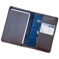 thumbnail image 1 of Dacasso  Chocolate Brown Leather Passport Holder, 1 of 1
