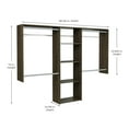 thumbnail image 5 of Easy Track Wood Laminate Closet Storage Organizer with Shelves, Truffle, 5 of 5