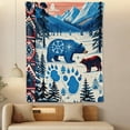 thumbnail image 4 of Bear Snow Trees Hills Flannel Blanket Soft Warm Comfortable For Sofa Bed Travel Camping Living Room Office Chair Polyester Fiber Gift For Family Or Friends, 4 of 10