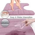 thumbnail image 3 of LAICAIW Memory Foam Toilet Bath Mat U-Shaped, 24 X 20 Inches,Soft and Comfortable, Super Water Absorption, Non-Slip, Machine Wash and Easier to Dry for Bathroom Commode Contour Rug, Mauve, 3 of 7