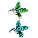 thumbnail image 1 of 2x Metal Hummingbird Wall Decor Sculpture For home and garden Yard Fence, 1 of 9