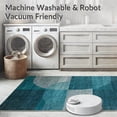 thumbnail image 5 of ODIKA 8'x10' Machine Washable Non-Slip Area Rug, Abstract Circle Modern Style High Traffic Rug, Teal, 138509, 5 of 7