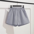 thumbnail image 5 of Women's Casual Shorts Summer Comfortable Vacation Elastic Waist Stylish Solid Color Button Detail Lightweight Breathable Straight Leg Corduroy Pants Womens Women Pants Casual Women Elastic Waist Pants, 5 of 5