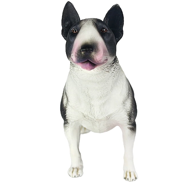 MOVTOTOP Bull Terrier Model Standing Dog Model Simulation Bull Terrier Dog Model Fake Puppy Model