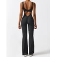 thumbnail image 4 of Mono YEOREO Flare, sin mangas, sin espalda, para gimnasio, ajustado, negro, 4 of 6