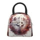 thumbnail image 1 of Balery White Red Cat Couple Bolsa de Almuerzo para Mujeres, Caja de Almuerzo, Bolsa de Almuerzo Pequeña Impermeable, Tote de Almuerzo Reutilizable con Gran Capacidad, 1 of 6
