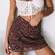 thumbnail image 5 of Falda casual estampada Falda mini de cintura alta Faldas cortas para mujer (Rojo L) FLhrweasw Para estrenar, 5 of 8