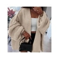 thumbnail image 2 of SUNSIOM Women's Chunky Knit Sweater Long Lantern Sleeve Open Front Solid Color Cardigan Fall Coat, 2 of 6