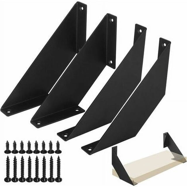 Estante de pared, soporte de estante de pared resistente, soporte de estante de hierro viejo 15 cm 4 piezas zhuoxuan