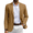 Light Brown, variant on Men's Casual Blazer Slim Fit Black Suit Jackets Cotton Herringbone Sport Coats