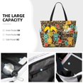 thumbnail image 5 of Yiaed Robot and Monsters Print Large Capacity Beach Travel Bag - Waterproof Zipper Vacation Tote for Sandproof Storage, and Camping, 5 of 5