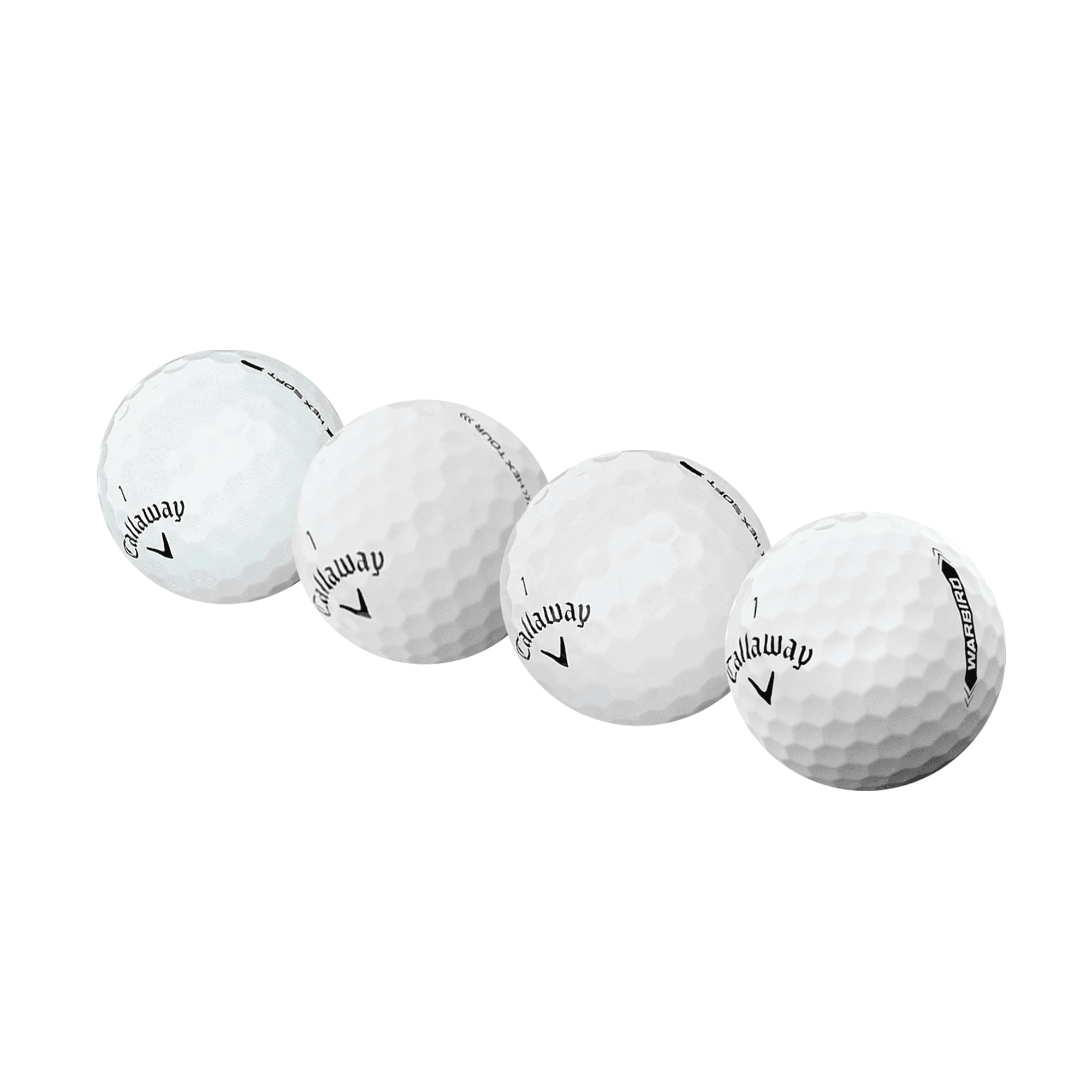 Golf Ball Nut – Recycled Golf Balls for Callaway Mix - 4A Near Mint Quality – 24-Pack, White