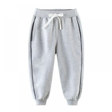 

Boy s Casual Pants With Solid Color Cotton Sweatpants Sports Pants Joggers for Children Kids 3-12 Years