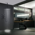 thumbnail image 2 of Thermostatic Complete Shower System with 6PCS of Body Jets, Ceiling Mounted Shower Faucet Set with Rough-in Valve, 2 of 5