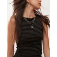 thumbnail image 4 of Women'S Striped Tank Top Boat Neck Sleeveless Crop Tops Summer Slim Fit Tops Black S, 4 of 9