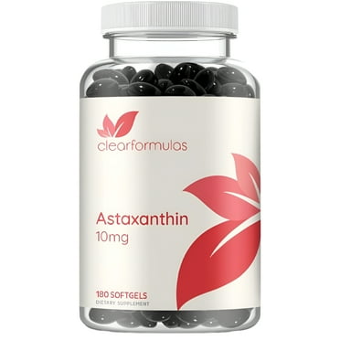 ClearFormulas Astaxanthin 10mg 180 Softgels Max Strength Astaxanthin Supplement