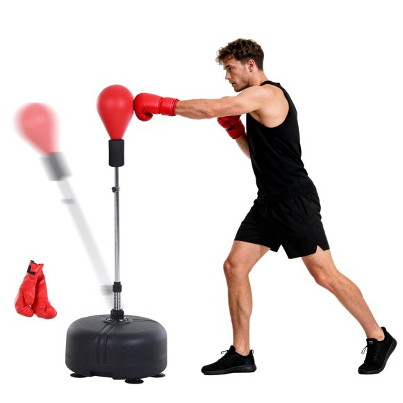 Soozier Punching Bag, Boxing Bag Set with 6 Suction Cups and Boxing Gloves