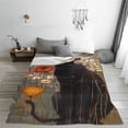 thumbnail image 5 of Rateoe Black Cat in Wildflowers Print Fuzzy Fleece Throw Blanket Extra Large,Super Soft,Fluffy and Warm Blankets for Couch,Bed,All Season Use (50"x40"), 5 of 8