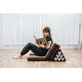 thumbnail image 2 of Leewadee Comfortable Japanese Floor Mattress - Thai Floor Bed With Triangle Cushion - Futon Mattress - XL Extra Wide Thai Massage Mat,  Black Orange, Kapok Filling, 2 of 8