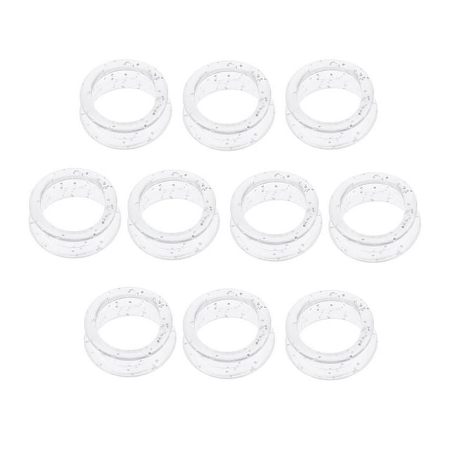 Tijeras de goma Zulema Paquete de 10 piezas Anillos de dedo Blanco