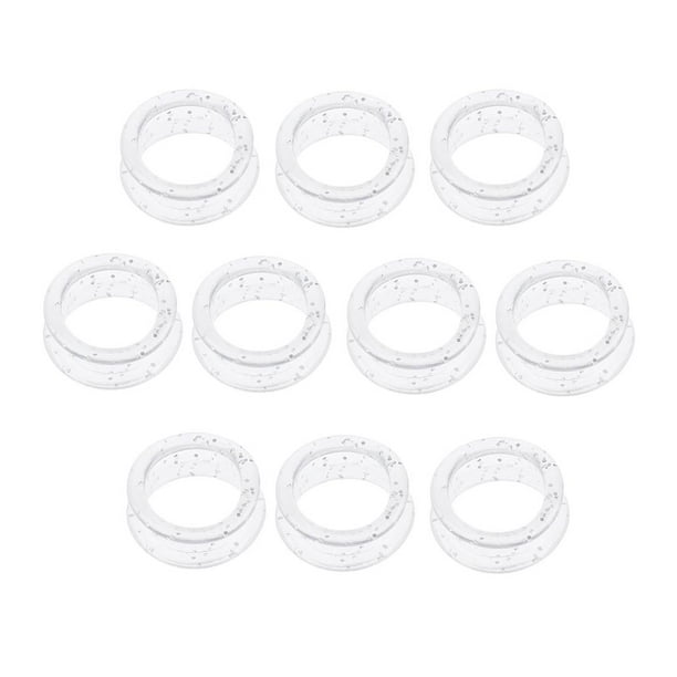 Tijeras de goma Zulema Paquete de 10 piezas Anillos de dedo Blanco