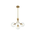 thumbnail image 4 of Trade Winds Lighting 3-Light Chandelier In Natural Brass, 4 of 6