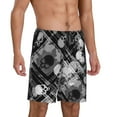 thumbnail image 2 of Fotbe Seamless Pattern With Skulls Pajama Shorts for Men, Men's Pajama Bottoms, Sleepwear,Short Pajama Pants-4X-Large, 2 of 9