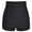 Black, variant on Women's Super High Waist Swim Shorts Shirred Tummy Control Swimwear Tankini Bikini Bottoms