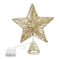 thumbnail image 2 of 1Pc  Treetop Star with Light String Pentagram Tree Star Chic Tree Decor, 2 of 6