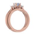 thumbnail image 2 of 0.92 Carat Diamond Bridal Ring Band Set in 14K Rose Gold (Ring Size 4.75), 2 of 5