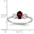 thumbnail image 3 of 925 Sterling Silver Polished Garnet Ring Size 5 2mm Wide - .59 cwt -  Jewelry Gift for Mom, 3 of 5