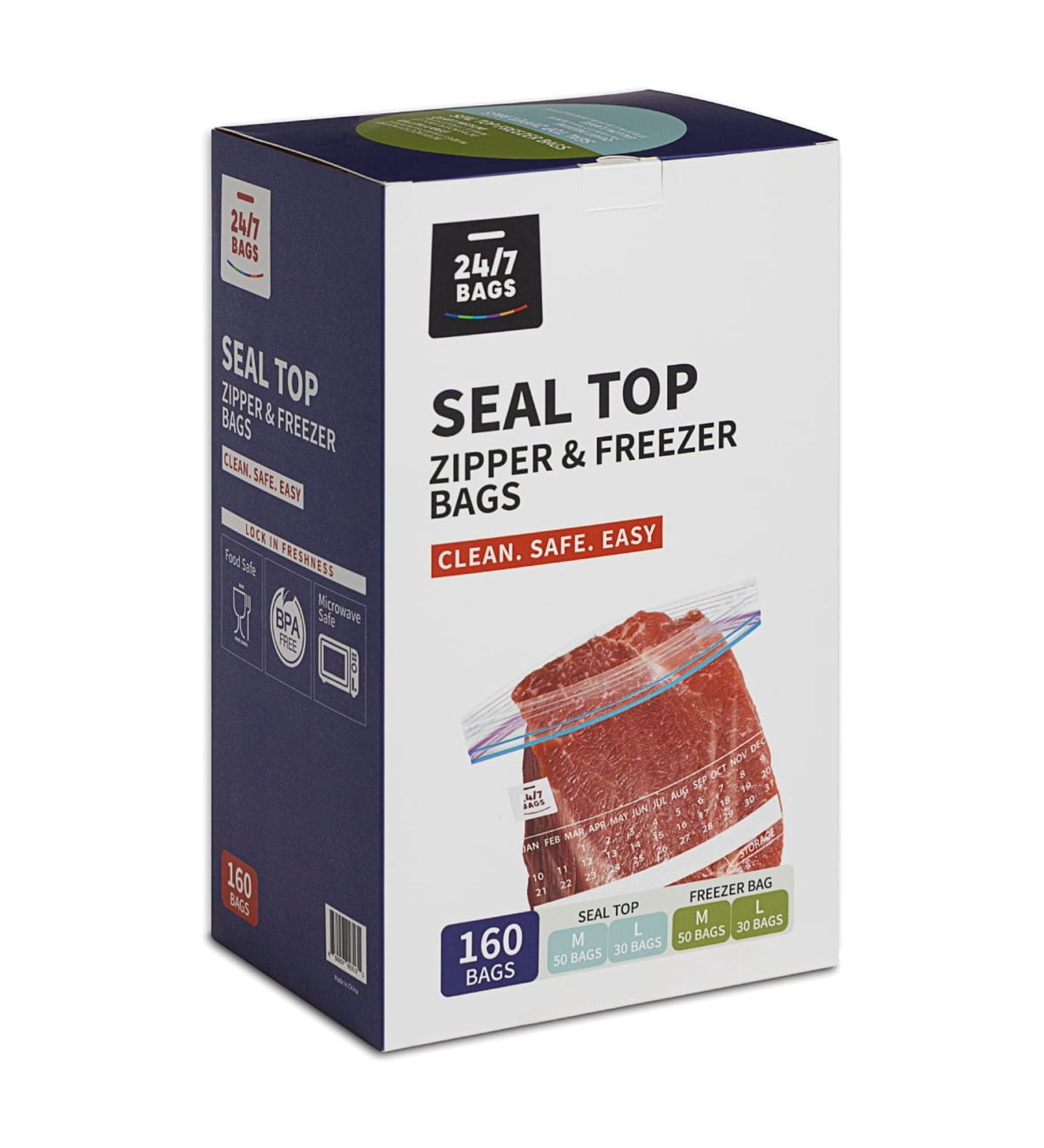 Ziploc Double Zipper Freezer Bags 1qt 2.7mil 7 x 7 3/4 Clear w