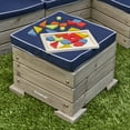 thumbnail image 6 of KidKraft Ensemble modulaire extérieur avec pouf, parasol et coussins – gris bois de grange et marine, 6 of 7