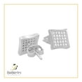 thumbnail image 7 of BEBERLINI Women Stud Earrings Cubic Zirconia Silver Plated Brass Fashion Jewelry Square, 7 of 7