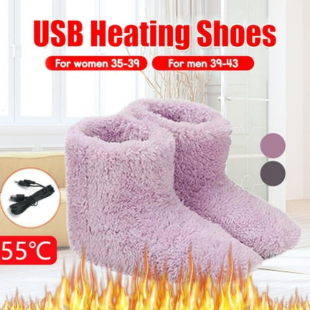 

YOTAMI Women s Boots Fashion 2022 Men Women Winter Plush Elactric Interface Hiding Washable USB Charger Boot Shoes Pink