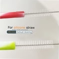thumbnail image 3 of Drinking Straw Cleaning Brushes Set 12" Extra Long 12mm Extra Wide Pipe Tube Cleaner Nylon Bristles Stainless Steel Handle - 12" x 1/2" (12mm) - Set of 4, 3 of 5