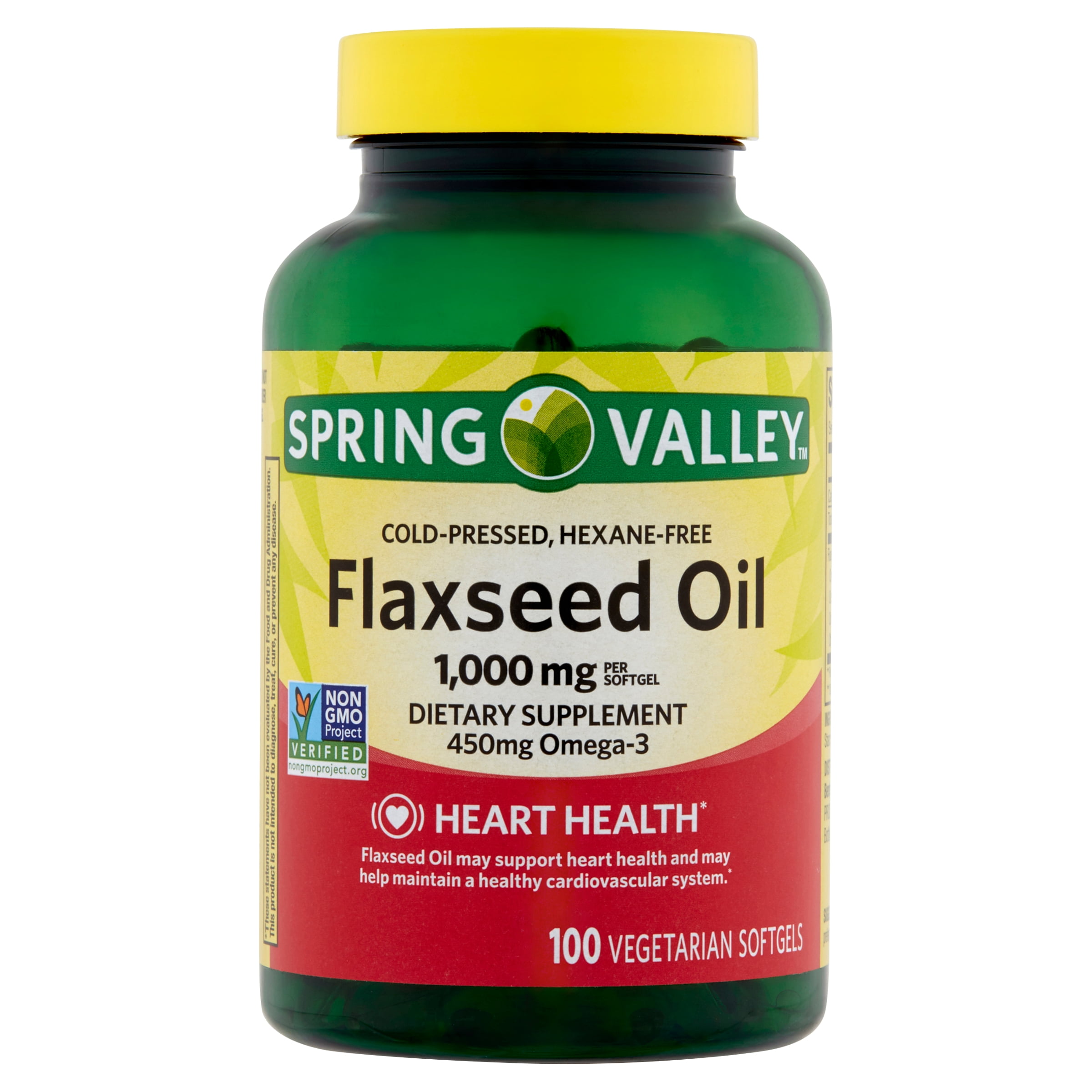 Spring Valley Flaxseed Oil Dietary Supplement, 1,000 mg, 100 count