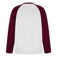 thumbnail image 3 of Tawop Tshirts Shirts for Men Crew Neck Long Sleeve Pullover Wine M, 3 of 4