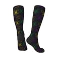 thumbnail image 5 of Lsque Mardi Gras Carnival Printed Crew Socks Men's Women's LightWeight Thin Casual Calf Socks ,Knee High Socks,Cotton Socks, 5 of 9