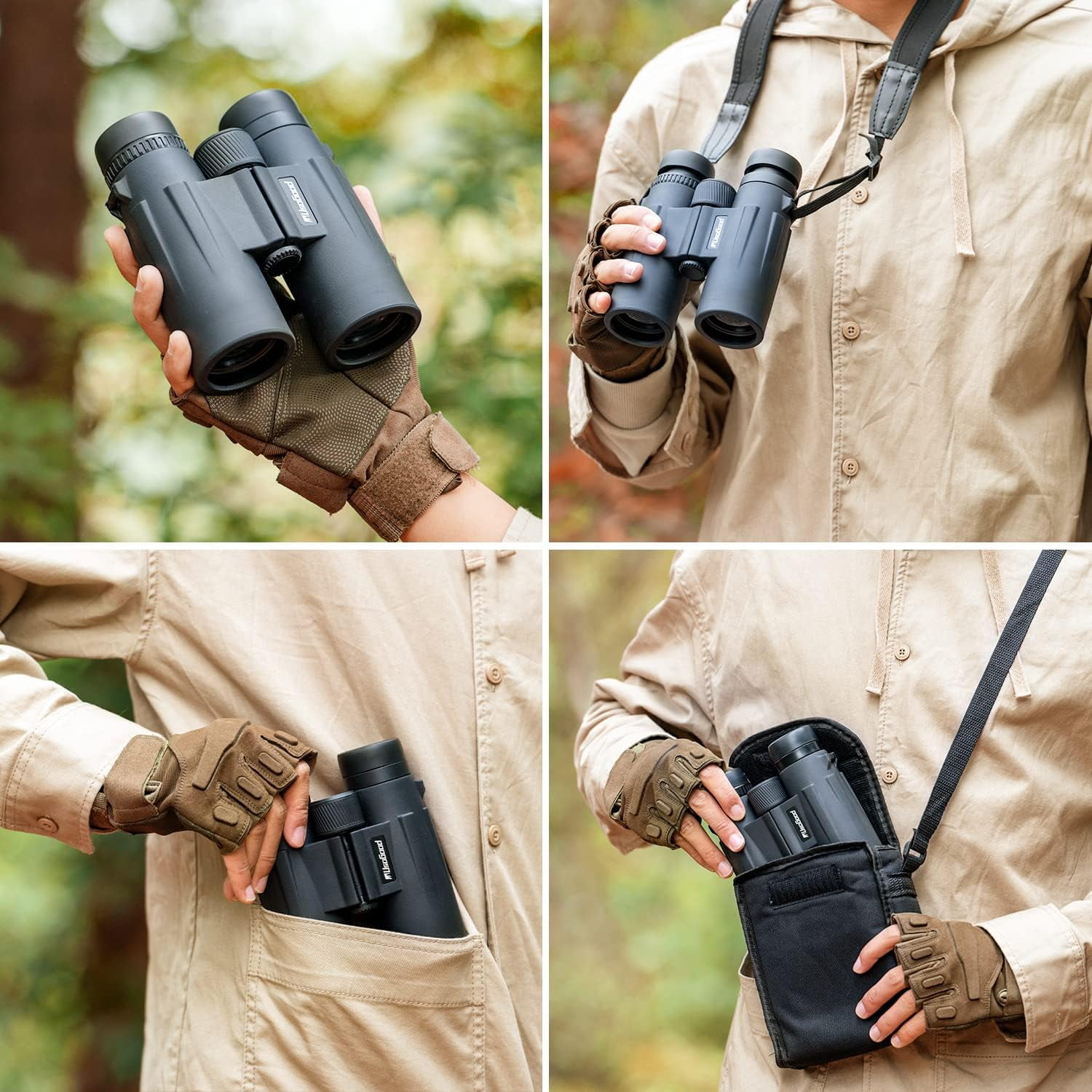 Usogood 12x50 HD Binoculars for Adults and Kids, Binoculars for Day and Night with Tripod Phone Adapter, Clear FMC BAK4 Prism Lens, Binoculars for Birds Watching Hunting Traveling