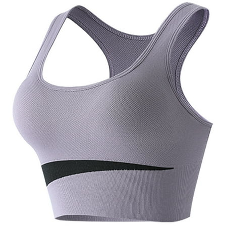 

Qiaocaity Women Bras High Support Underwear Women s Vest Yoga Comfortable Wireless Underwear Sports Bras Purple 2XL