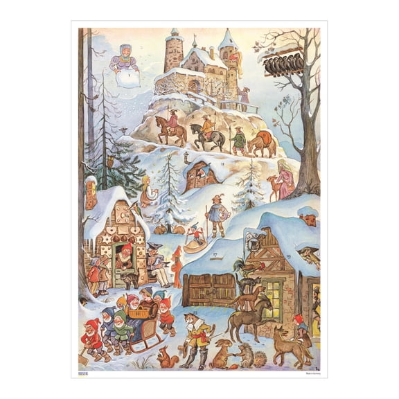 11749 - Korsch Advent - Fairytale Hill - 15.35"H x 11"W x .1"D