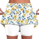 thumbnail image 3 of TaTaai Women Yoga Printed Sports Shorts High Waist Skinny Jogger Skort with Pockets Polyester Breathable Lightweight Stretchy Summer Daily Casual Wear Gift, 3 of 5