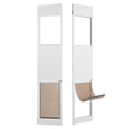 thumbnail image 5 of Adjustable Dog Door for Sliding Glass Doors 75.9"-80.7"-Aluminum Frame Tempered Glass Pet Door with Hinge and Lock for Large Dogs, 5 of 6