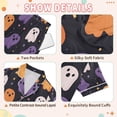 thumbnail image 4 of FORMRS Kids Short Sleeve Top and Pants Pajama Set Unisex Satin 2-Piece Sleepwear, Sizes 7-8Y, Orange Halloween Ghosts, 4 of 8