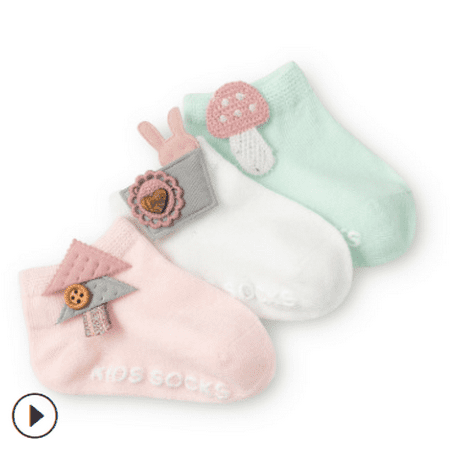

3 Pairs Baby Socks Anti-Slip Breathable Cotton Socks Short Tube Summer Socks for Kids