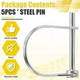 thumbnail image 4 of 5PCS 4.8x50mm Steel Pin D Arch Wire Shaft Locking Lock Pin Safety Coupler Retainer Farm Trailers Cargo Boat Lawn Garden, 4 of 8