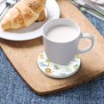 thumbnail image 5 of Thick Ceramic & Wood Coasters Set of （1/2/4 ）- 3.9 Inch Round Bar Coasters with Eco-Friendly Print, Waterproof Stain-Resistant Drink Pads，Jungle Animals, 5 of 6